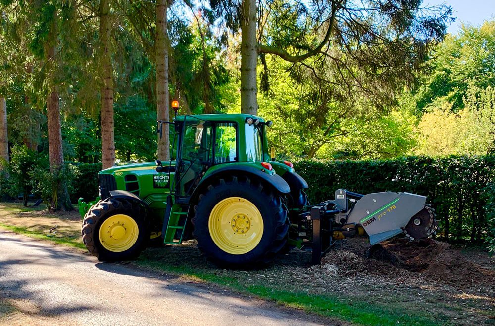 Tractor being used for woodland and estate management